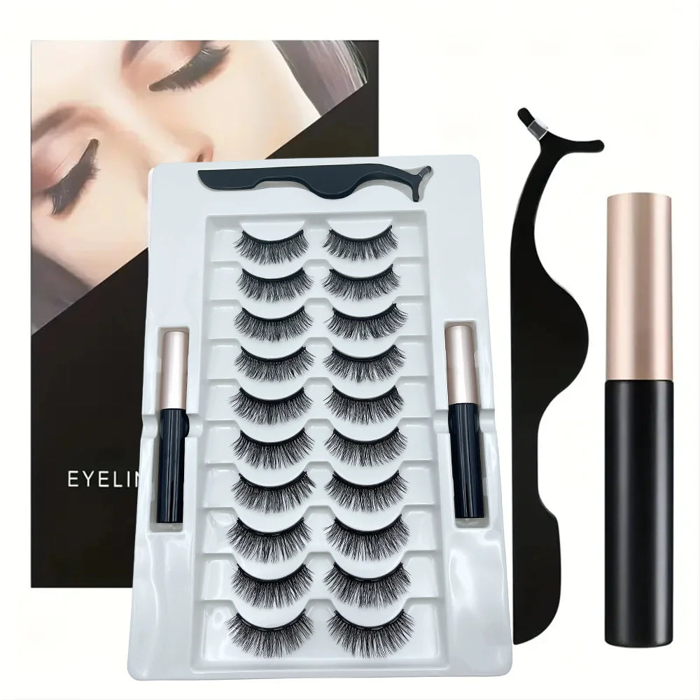 Magnetic Eyelashes & Eyeliner Kit – No Glue, Natural Look