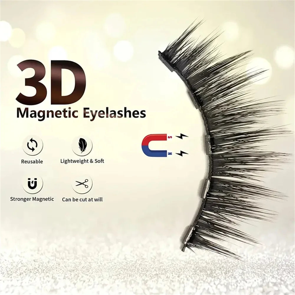 Magnetic Eyelashes & Eyeliner Kit – No Glue, Natural Look