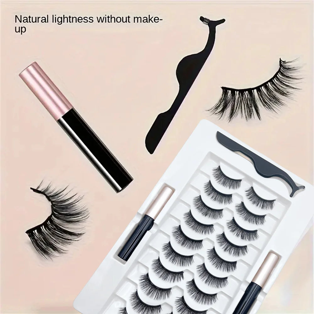 Magnetic Eyelashes & Eyeliner Kit – No Glue, Natural Look