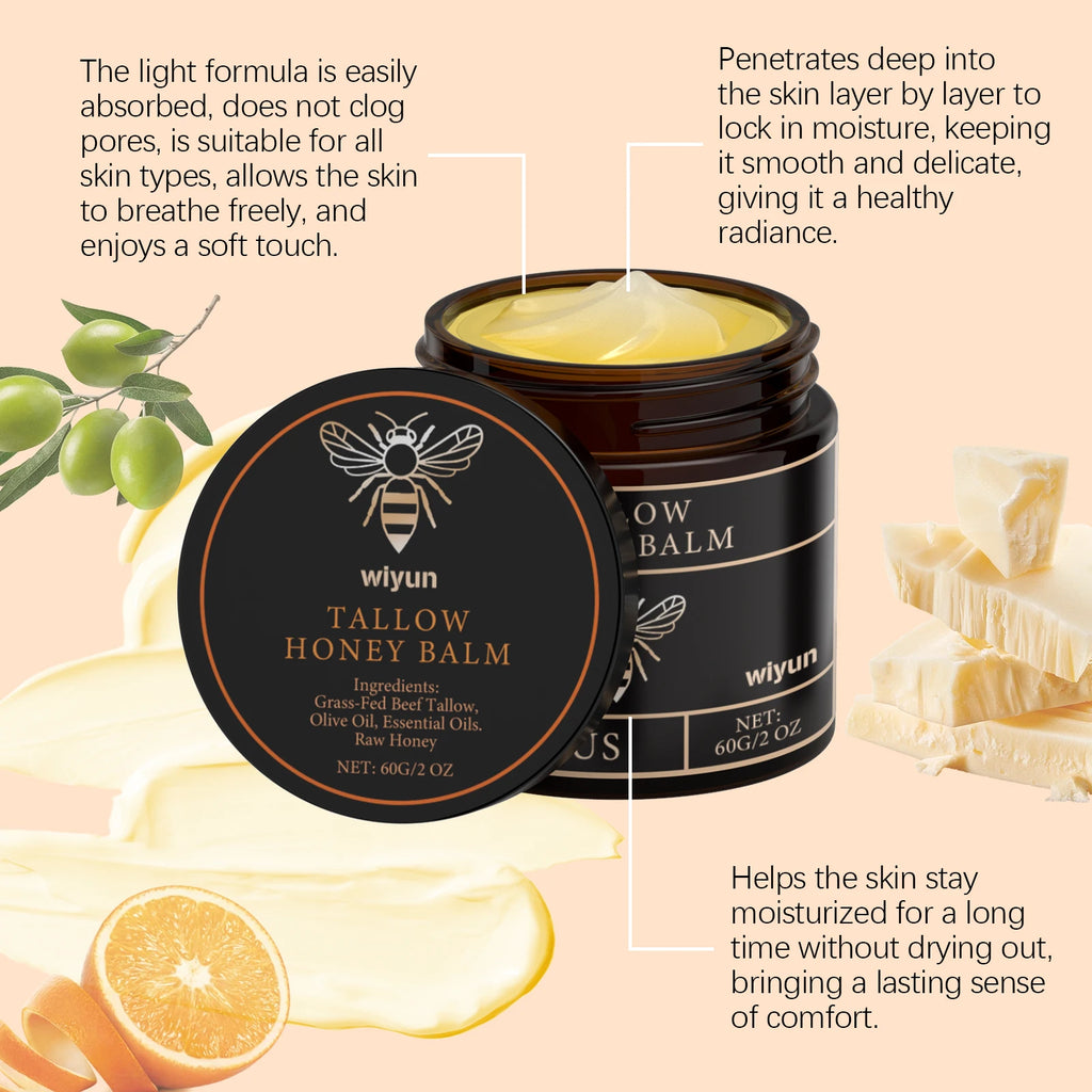 Beef Tallow Honey Moisturizing Cream
