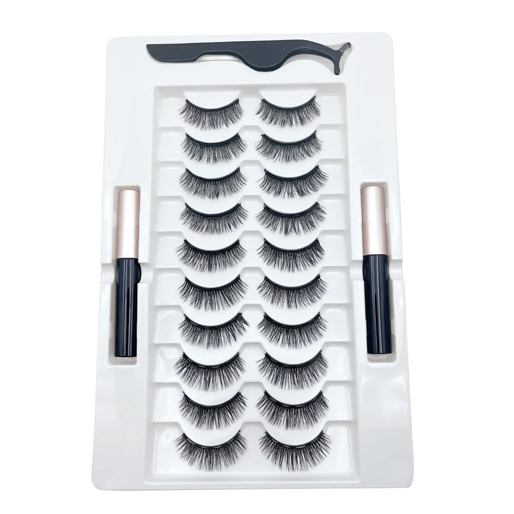 Magnetic Eyelashes & Eyeliner Kit – No Glue, Natural Look