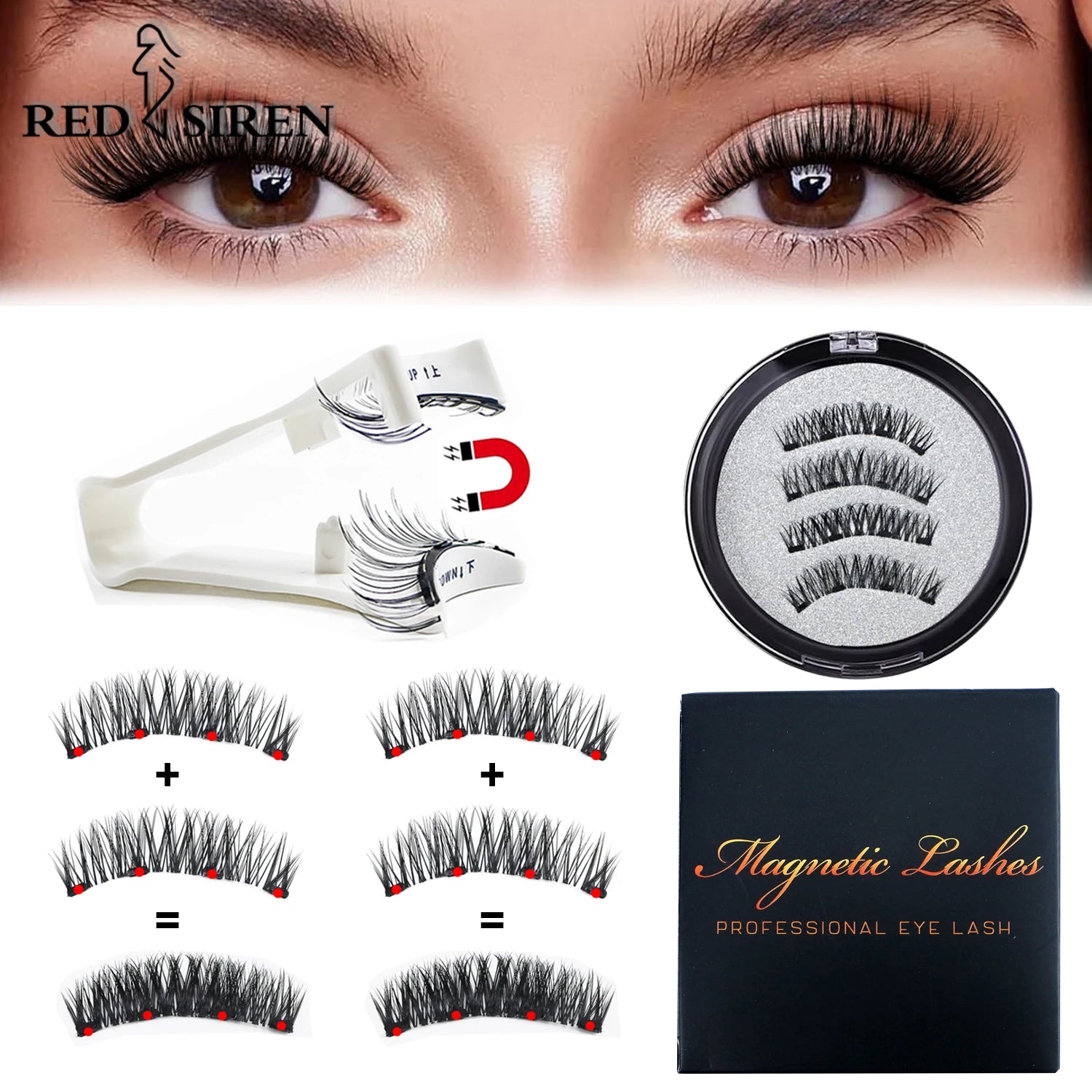 RED SIREN Magnetic Eyelashes Kit