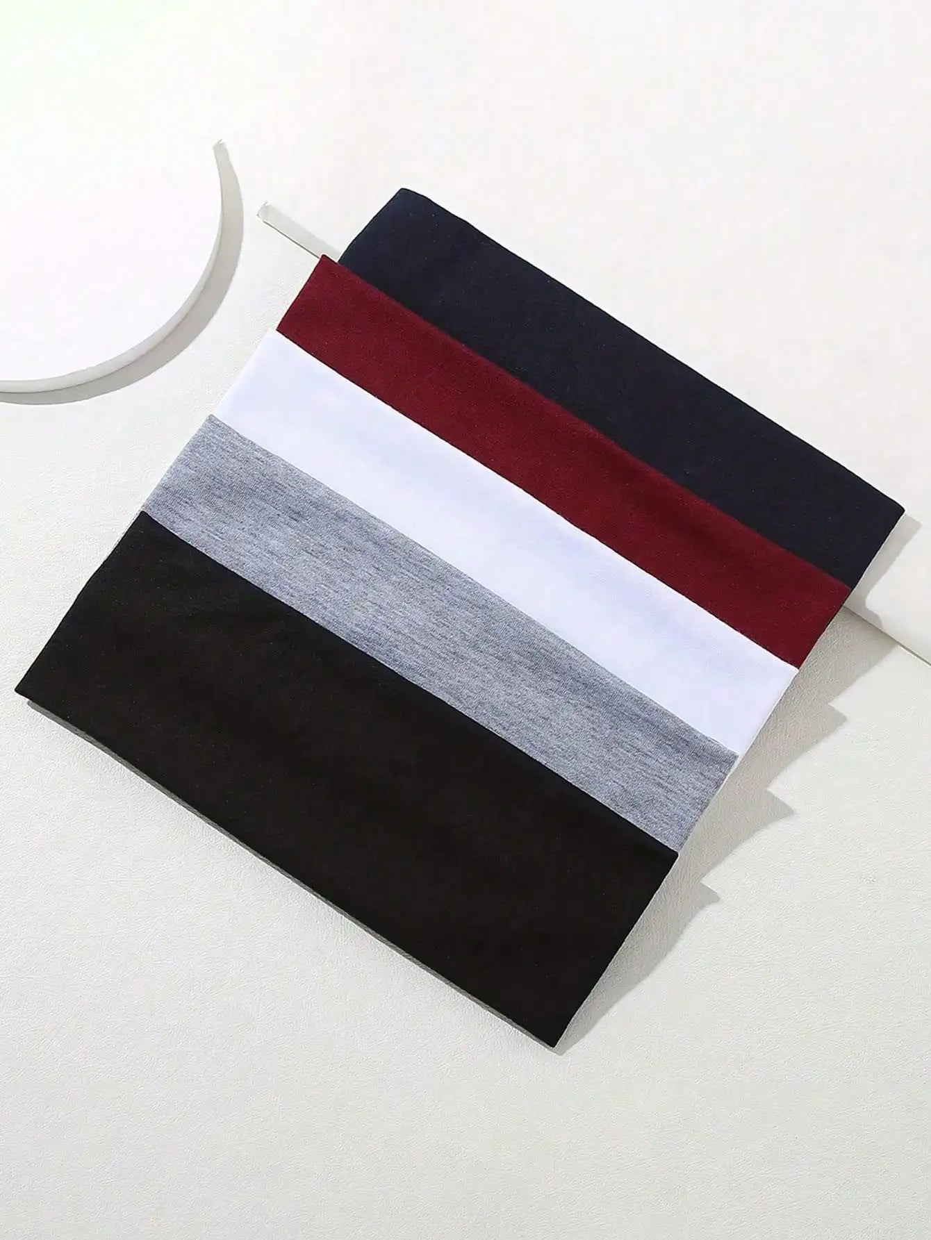 5 Pieces of Women's Headbands, Made of Elastic, Non-Slip Soft Cotton Fabric, Suitable for Sports Activities