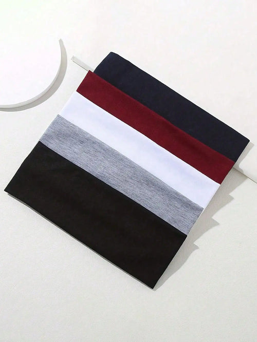 5 Pieces of Women's Headbands, Made of Elastic, Non-Slip Soft Cotton Fabric, Suitable for Sports Activities